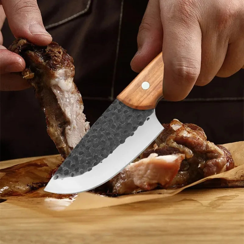 InLeung Forged Stainless Steel Boning Knife – Wood Handle