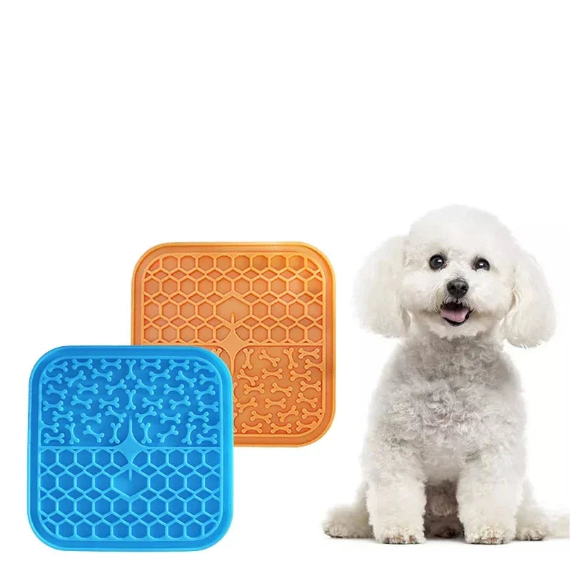 Silicone Licking Mat Dogs Slow Feeder Bowl Prevent Fast Eating Relief