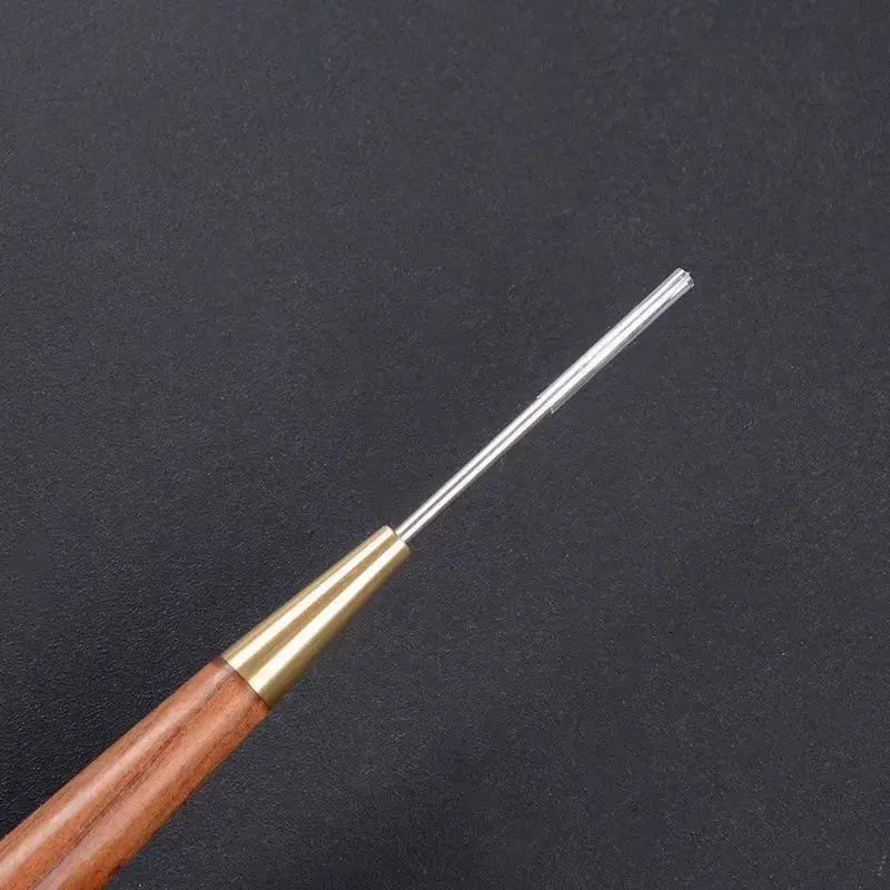 Sandalwood Single Handle Pointed Tea Needle Knife Long Taper Pu'er DIY
