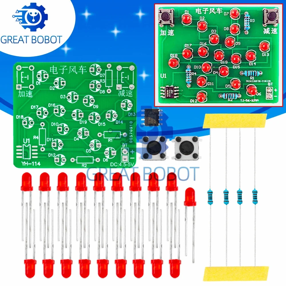 Electronic Windmill DIY Soldering Kit – DC 5V Adjustable Speed