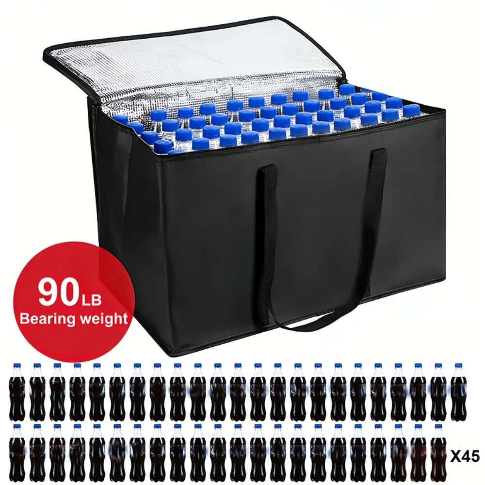 Large Insulated Cooler Bag | Hot & Cold Grocery Tote
