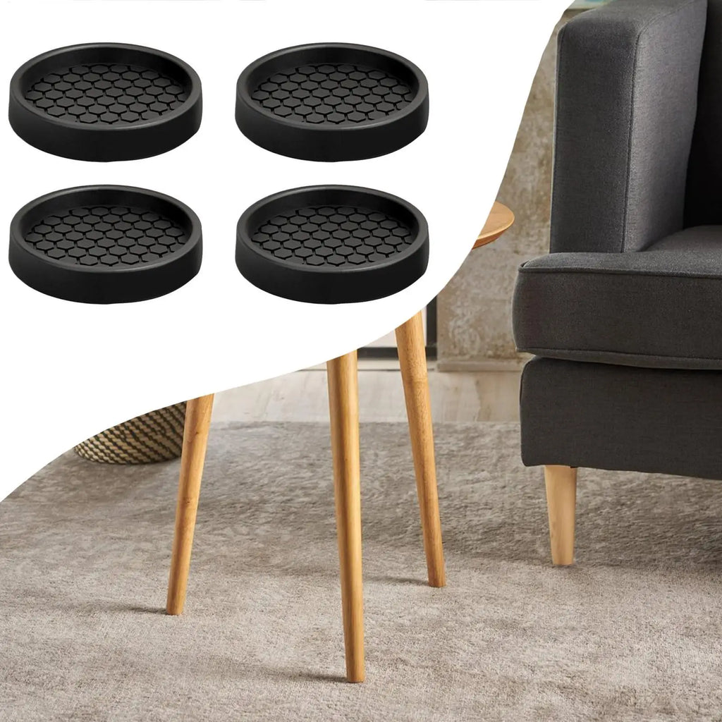Silicone Furniture Floor Protectors – 4-Piece Anti-Skid Cups