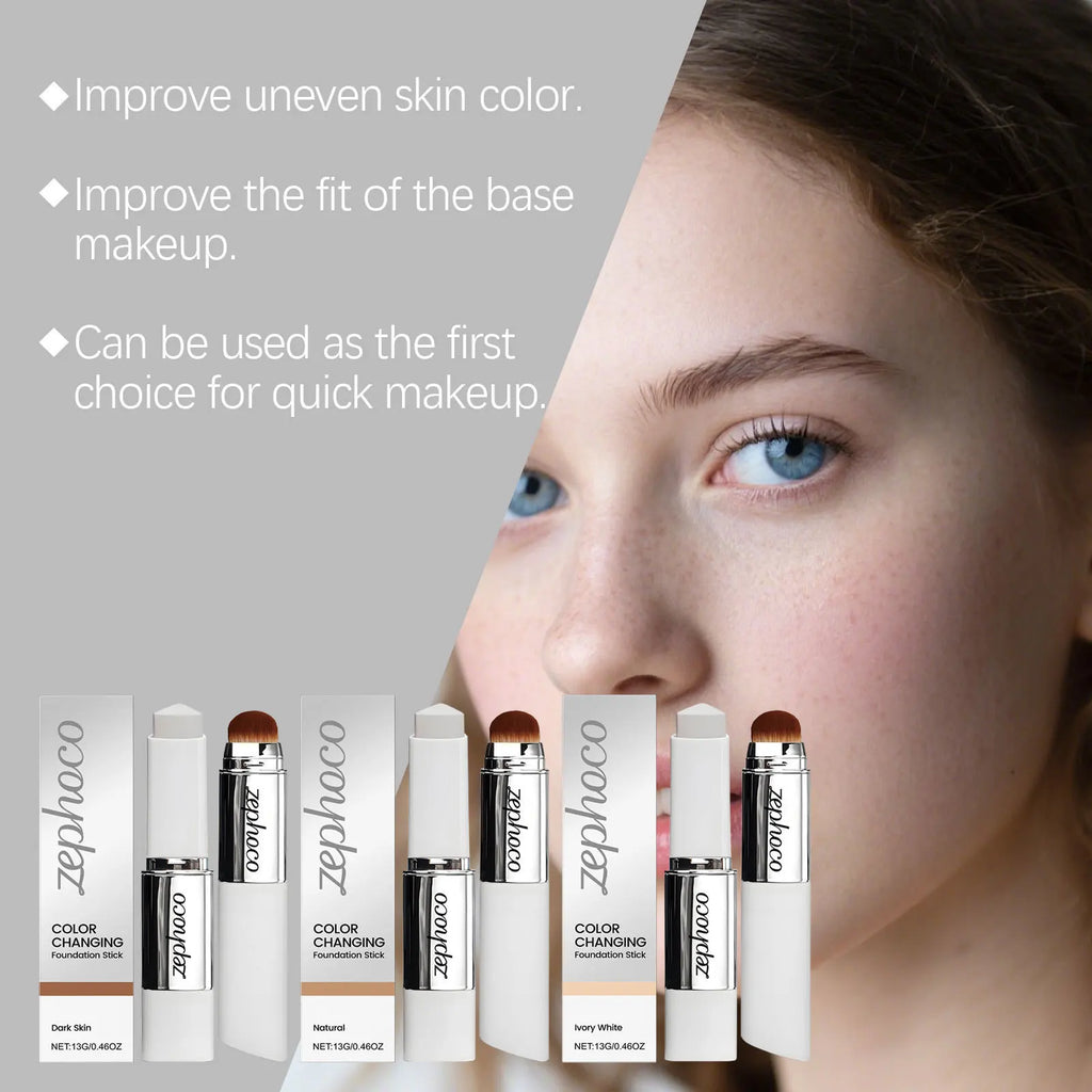 Zephoco Color-Changing Foundation Stick | Matte, Brightening