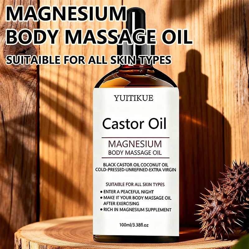 YUITIKUE Castor Oil Magnesium Body Massage Oil 100ml