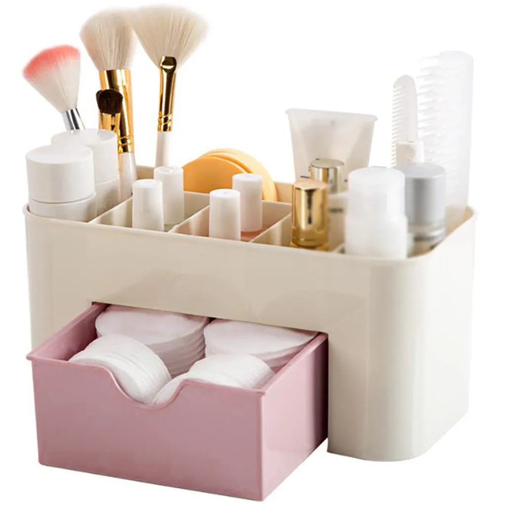 Double Layer Makeup & Jewelry Organizer with Drawers