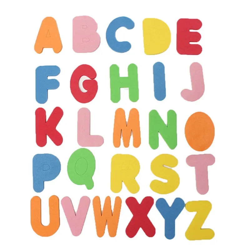 36-Piece Kids Vinyl Sticker Set – Letters, Numbers, Hearts & Stars