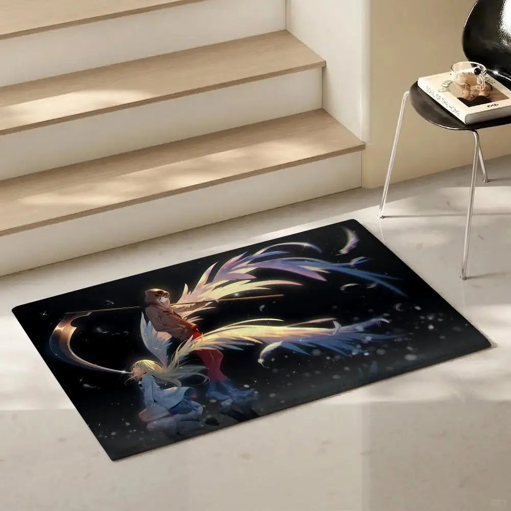 Angels of Death Anime Flannel Floor Mat – Non-Slip Soft Rug