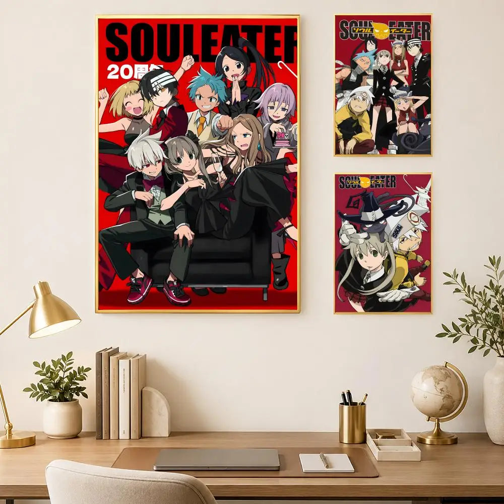 Soul Eater Anime Poster – Self-Stick HD PVC Waterproof Wall Art