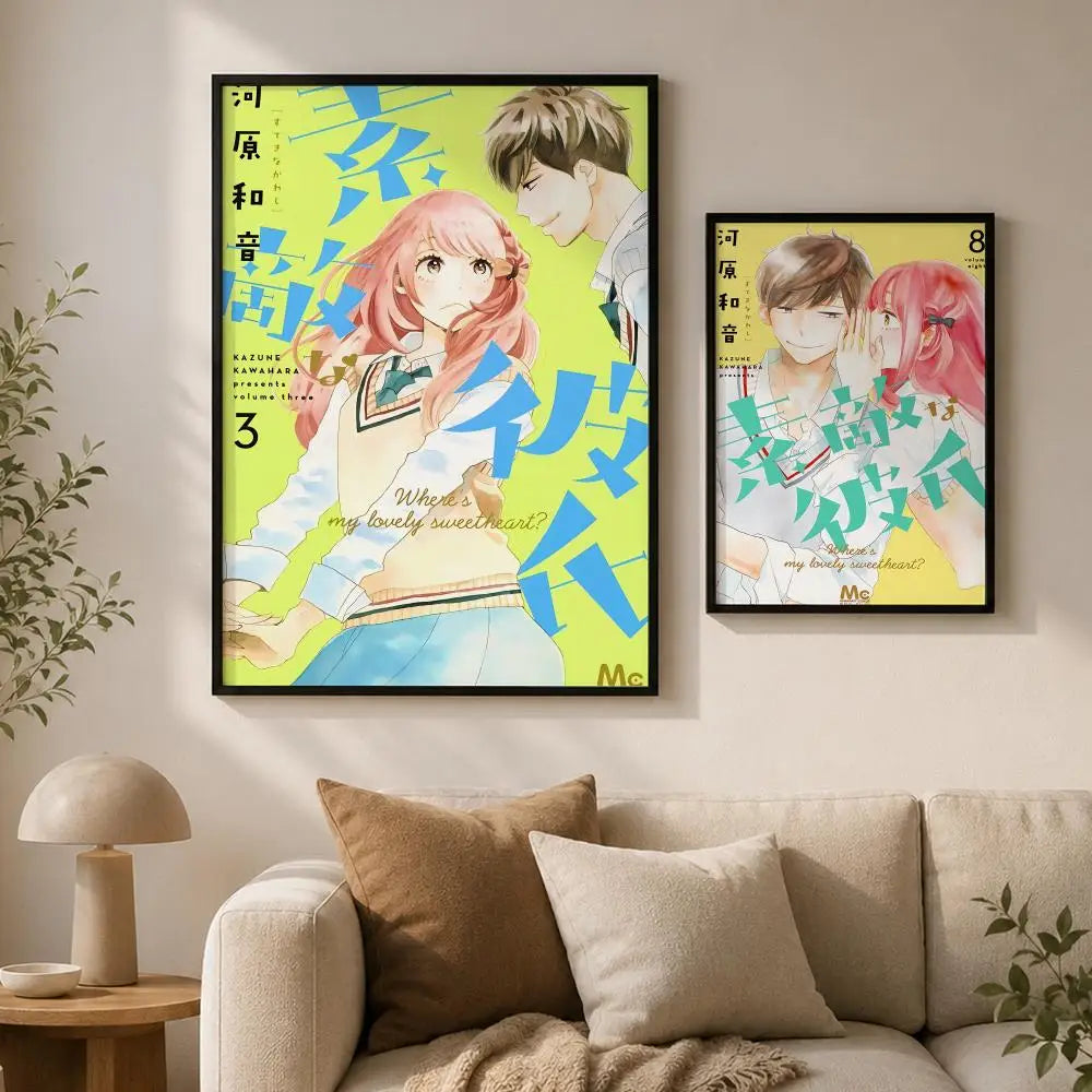 Suteki na Kareshi Anime Poster – HD Self-Adhesive Wall Art