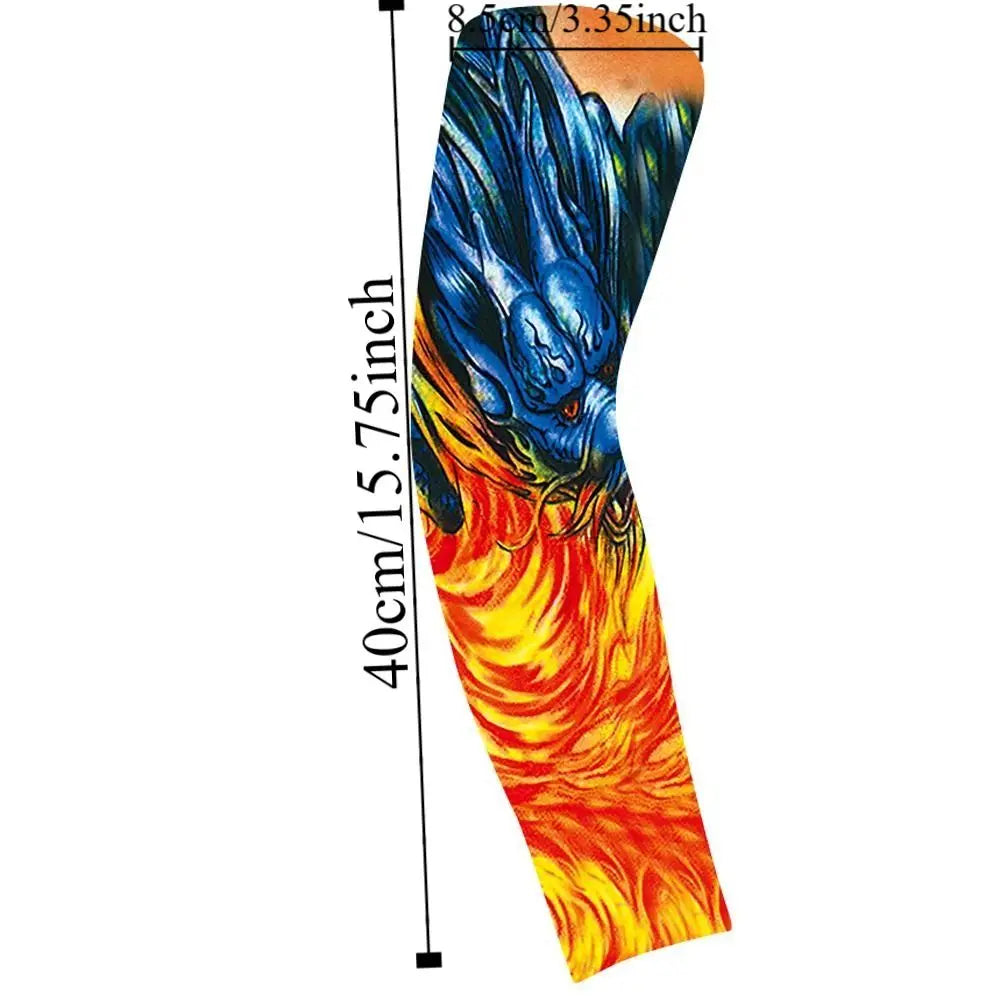UV Protection Flower Tattoo Arm Sleeve for Cycling & Outdoor