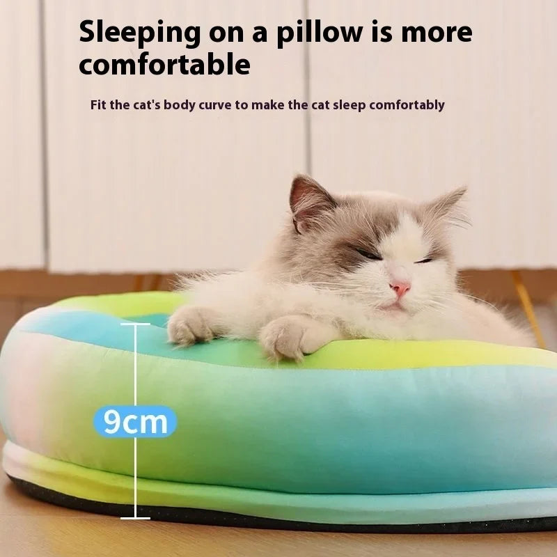 Summer Cooling Pet Bed Detachable Rattan Mat Ice Silk Cat Dog All