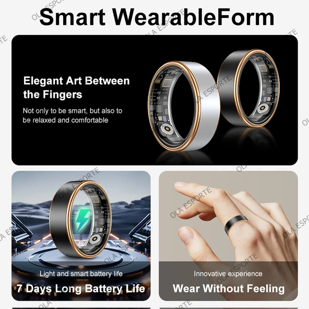 Smart Ring 2025 GPS Fitness Tracker – Sleep & Heart Rate Monitor