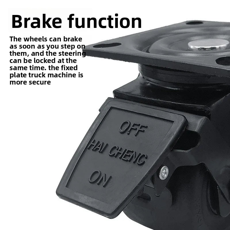 Heavy Duty Swivel Caster Wheels 1.5–3" with Safety Lock Brake