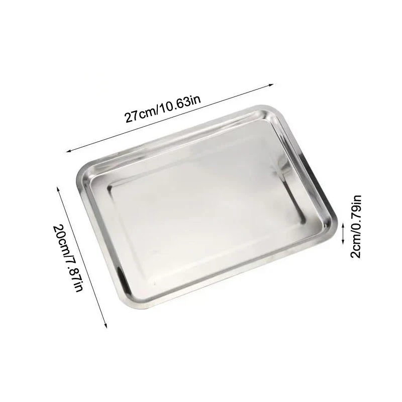 Stainless Steel Baking Tray Removable Cooling Rack Non-stick BBQ Pan