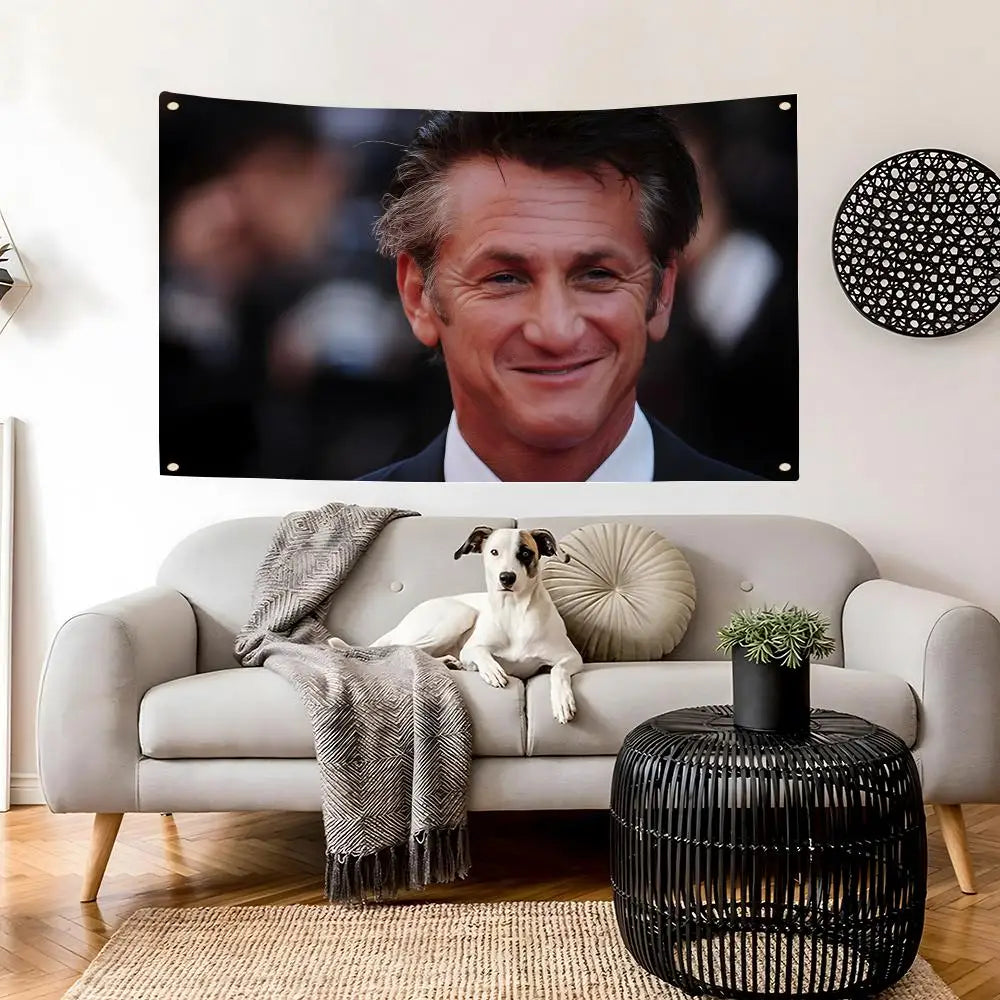Sean Penn Fan Flag – Indoor & Outdoor Wall Banner | 6 Sizes
