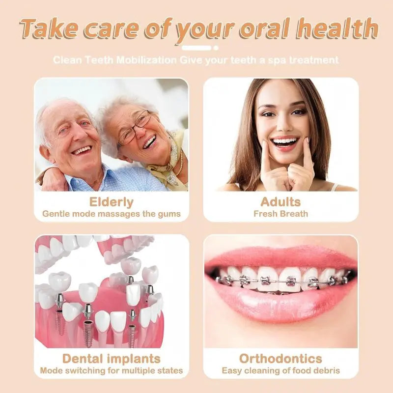 U-Shaped Electric Toothbrush Set with Teeth Whitening Lamp