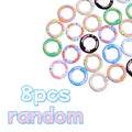 8-Pack Colorful Donut Spring Gate Key Rings & Carabiners