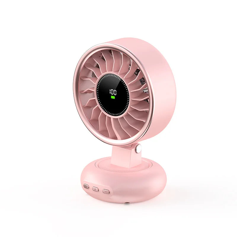 Rechargeable Magnetic Fan – Digital Display, Desk & Wall Mount