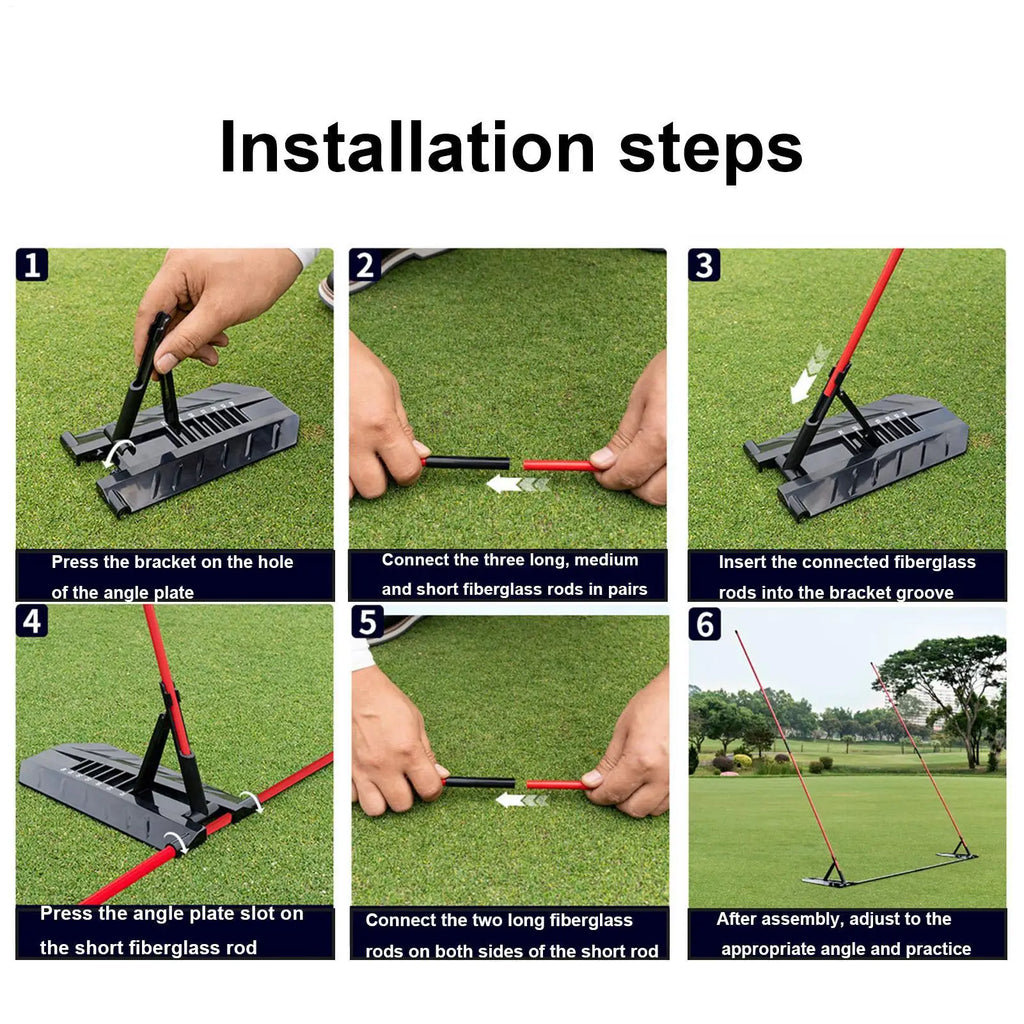 Golf Alignment Stick Holder – Portable Swing Training Aid