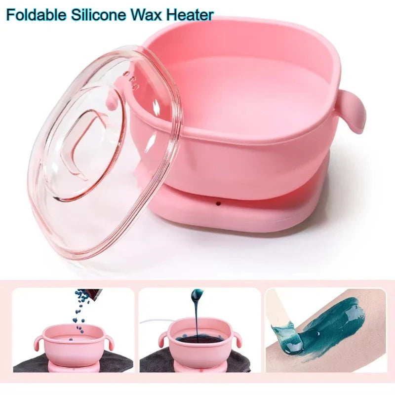 2026 Foldable Silicone Wax Heater Portable Hair Removal Machine Heat