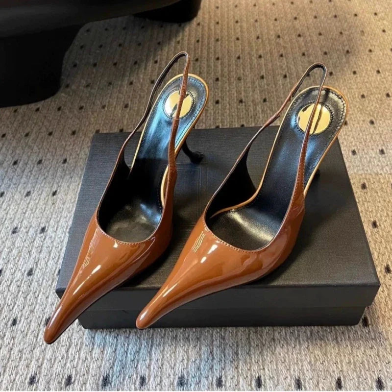 Women's Stiletto Slingback Heels – Pointed Toe Party Sandals