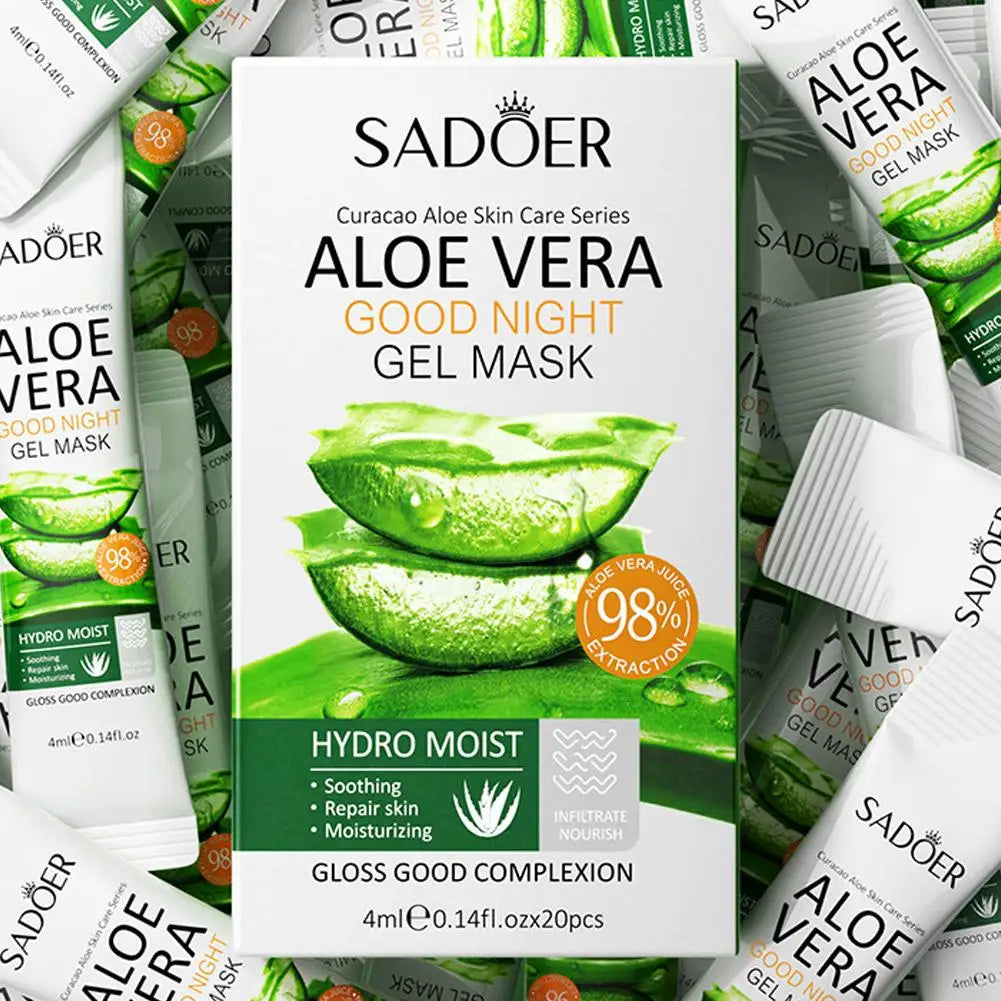 SADOER Aloe Vera Collagen Sleep Face Mask – 20pcs Box