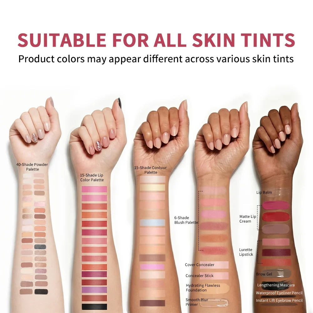 ibcccndc 15-Piece All-in-One Beginner Makeup Gift Set