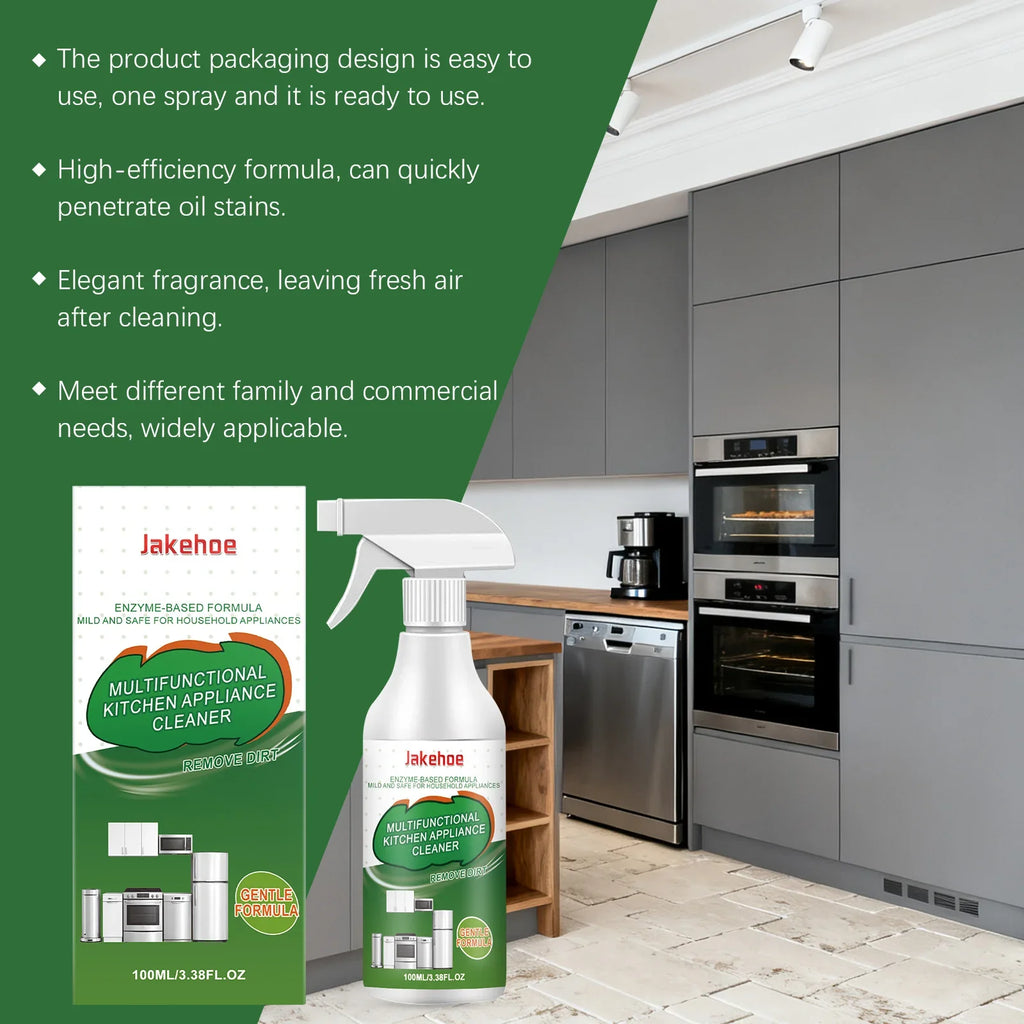 JAKEHOE Kitchen Degreaser Spray | Enzyme-Based Appliance Cleaner