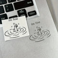 I'M Fine Funny Sarcastic Waterproof Laptop Sticker | Glossy