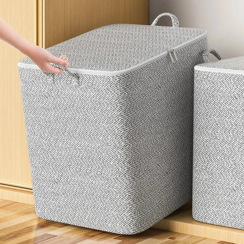 150 Non-woven Storage Bag Lids Zipper Foldable Clothes Quilt Bins