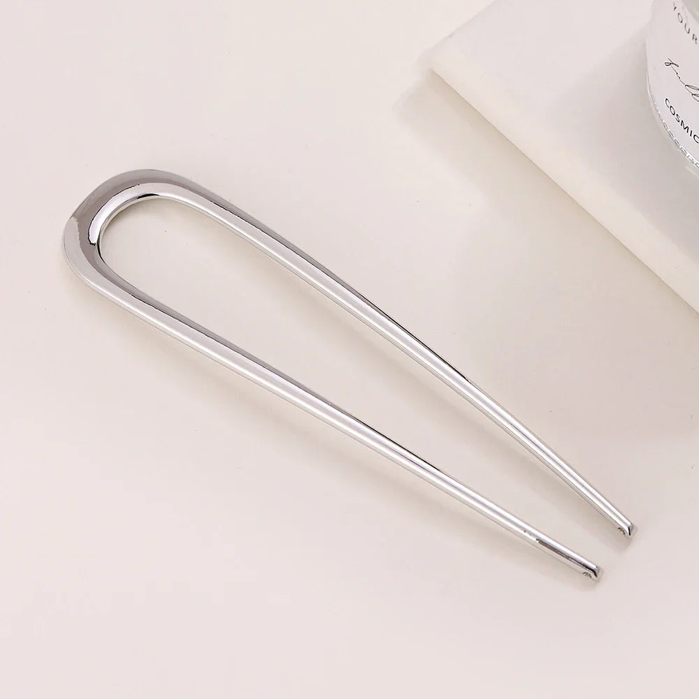 U-Shaped French Hair Pins – Colorful Metal Hair Sticks for Women