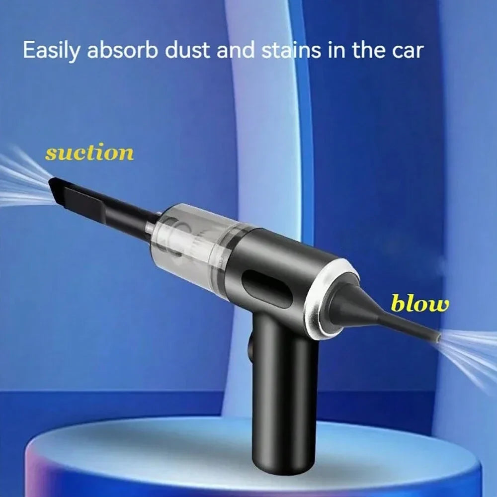 3-in-1 USB Rechargeable Mini Vacuum – Car & Home Cordless