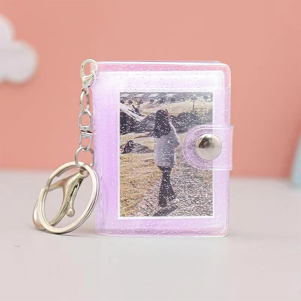 Mini Photo Album Keychain – 24-Pocket Portable Picture Binder