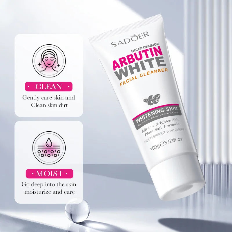 SADOER Niacinamide Arbutin Facial Cleanser – Oil Control Foam