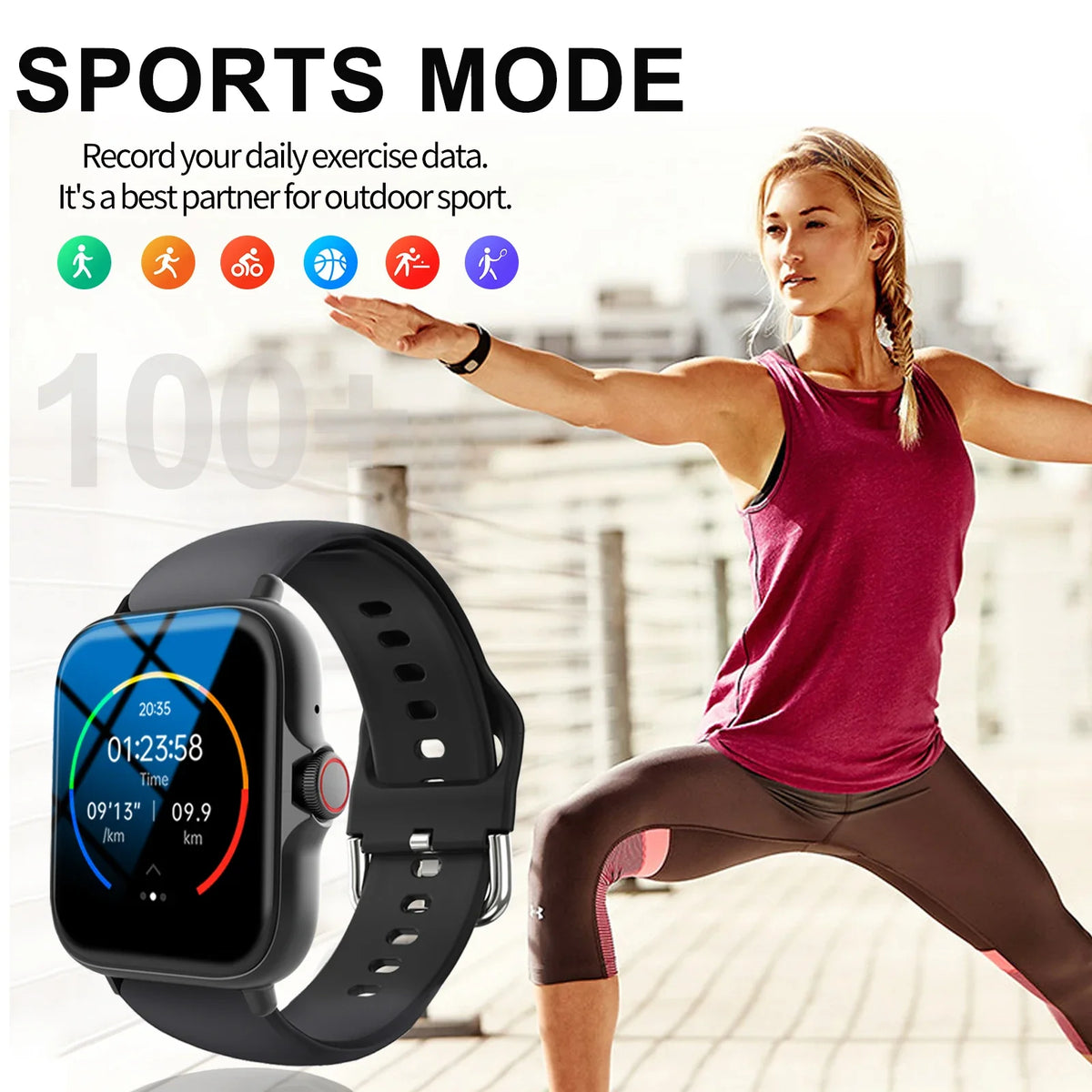 LOMAXFR Smart Watch – Wireless Calling & Sleep Tracker | iOS & Android