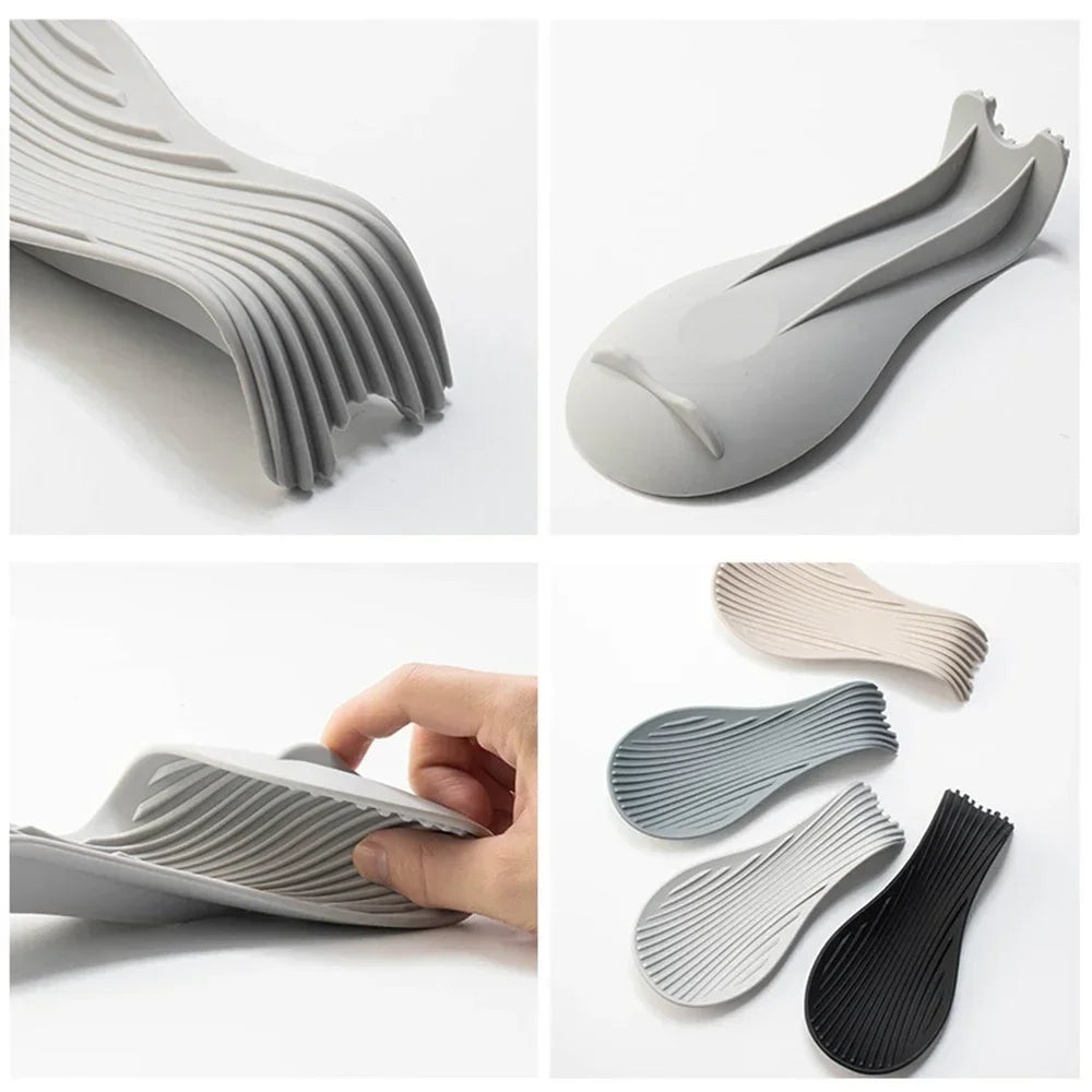 1 Silicone Insulated Spoon Holder Heat Resistant Placemat Cutlery