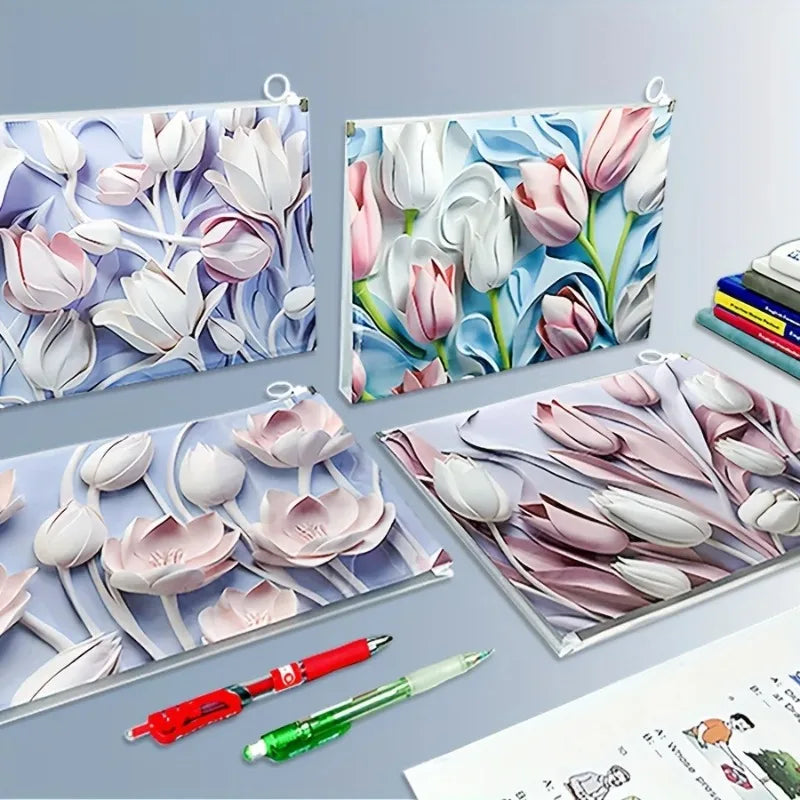 4-Pack A4 Expanding File Folder Organizer – School, Office & Travel