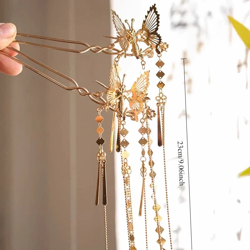 Butterfly Hair Accessories Ancient Hanfu Fairy Flow Su Bu Yao Hairpin