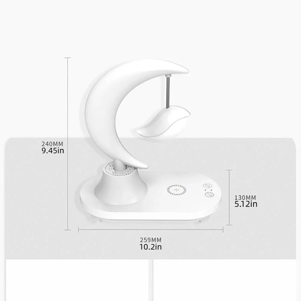 Bluetooth LED Night Light Speaker – Dimmable, Wireless Charging