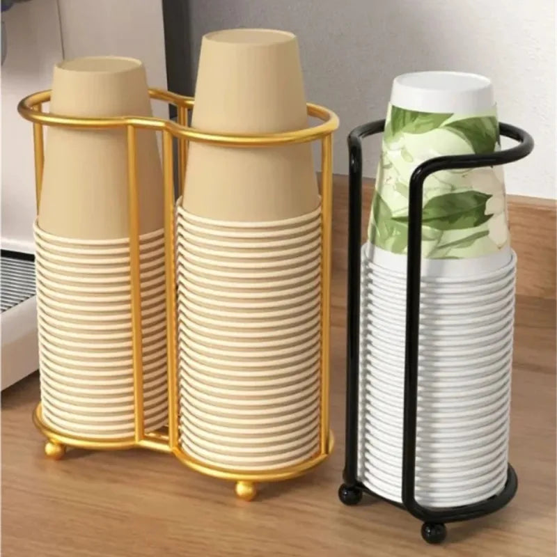 Metal Disposable Cup Dispenser Rack | Rust-Proof Organizer