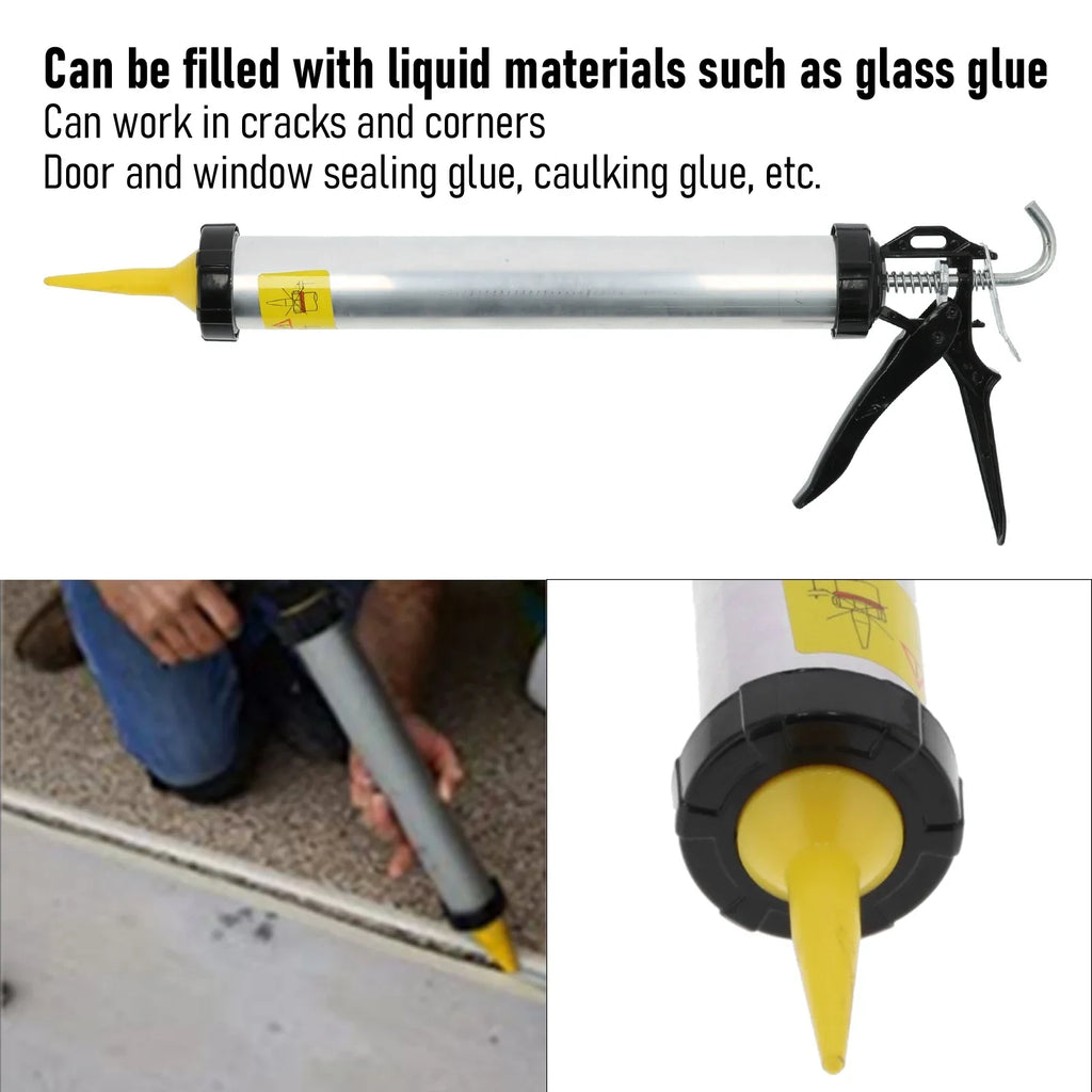 Caulking Gun Sealant Aluminum Alloy Cylindrical Lever Manual Glue