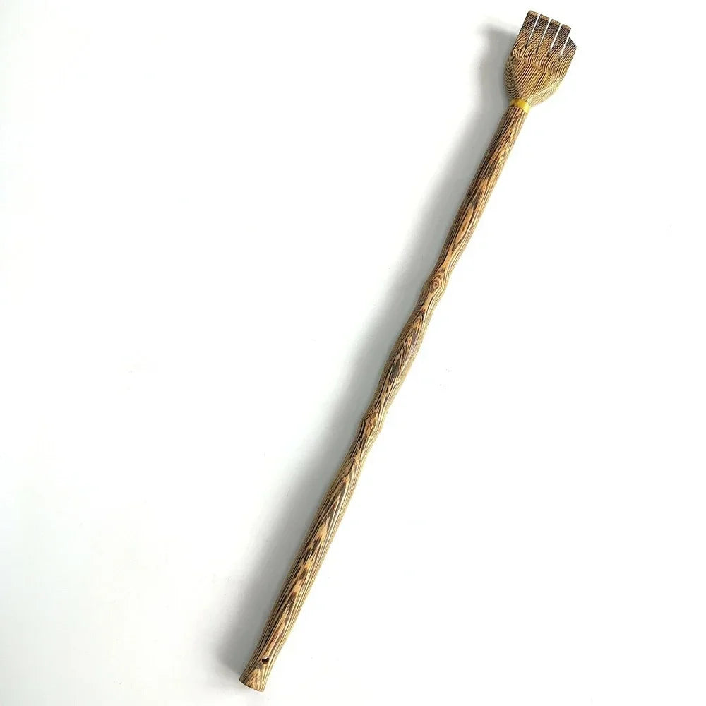 Bamboo Wood Back Scratcher – Long Handle Body Massager