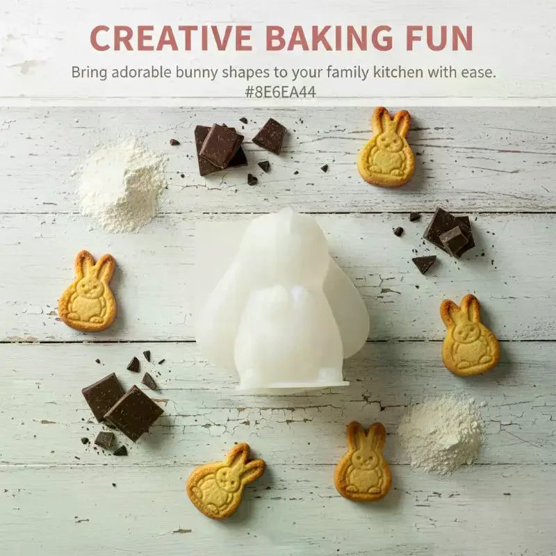 3D Rabbit Silicone Mold – Easter Bunny Candle, Soap & Craft