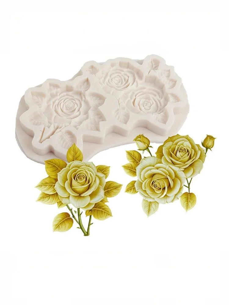 Silicone Flowers & Leaves Sugarcraft Mold | Fondant & Chocolate
