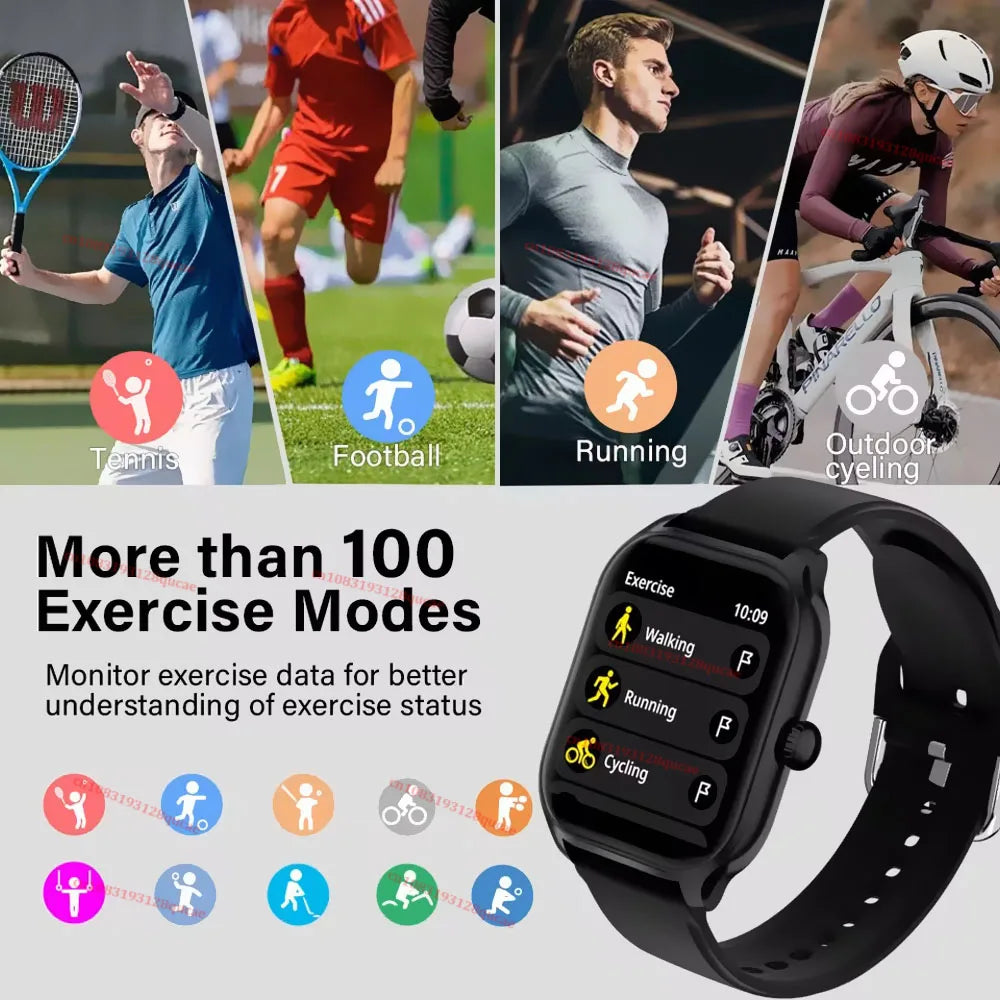 H9 Smart Watch Men Women Sports Fitness Tracker 2 01 HD Screen