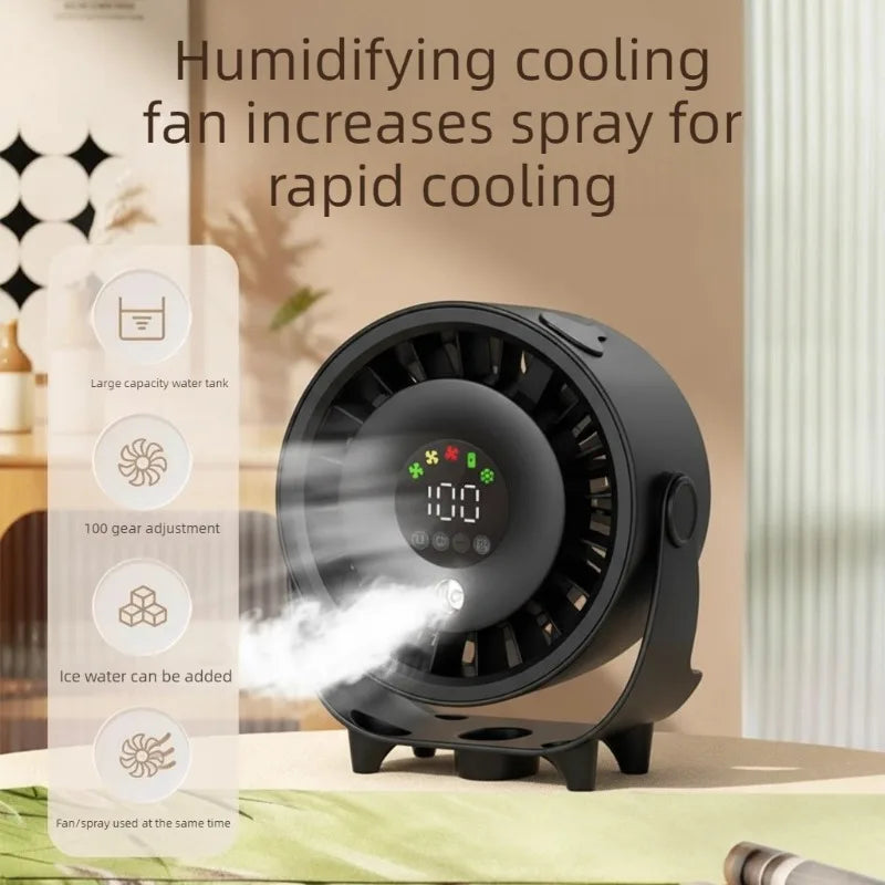 USB Desktop Spray Misting Fan – Wall Mount & Table Circulator