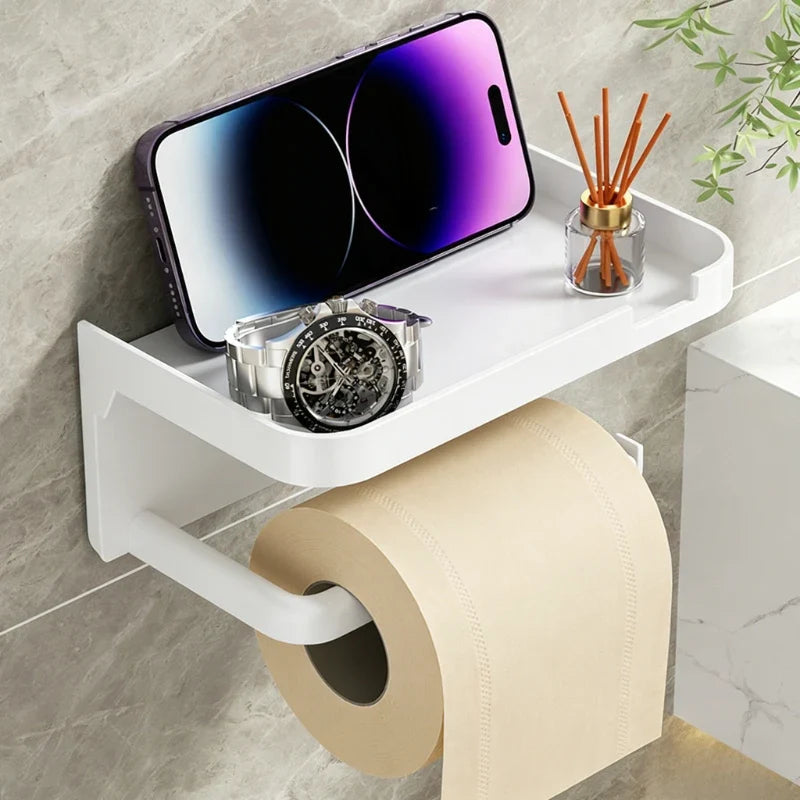 Toilet Paper Holder Plastic Storage Rack Kitchen Towel Placement