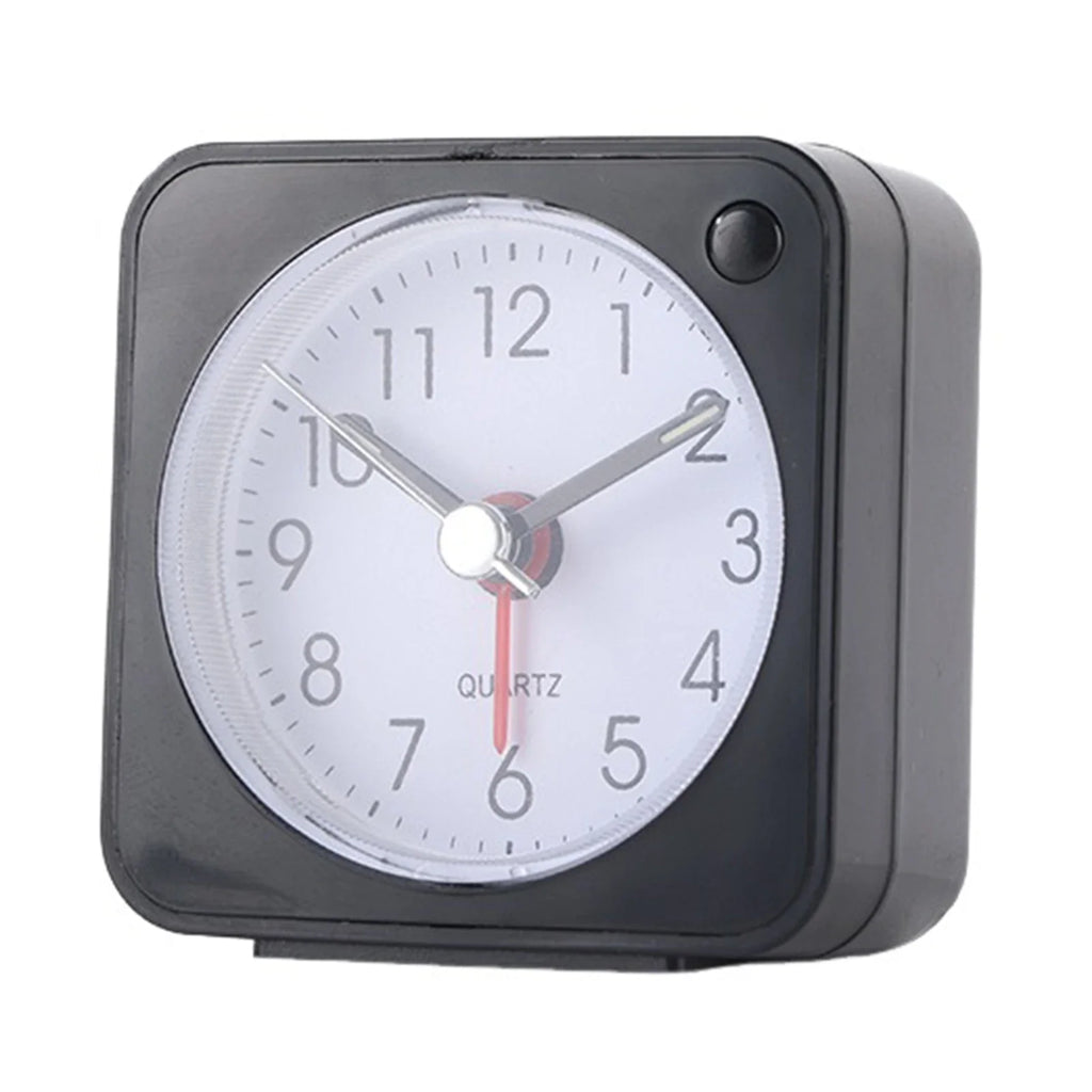Mini Square Travel Alarm Clock – Silent, Compact & Night Light