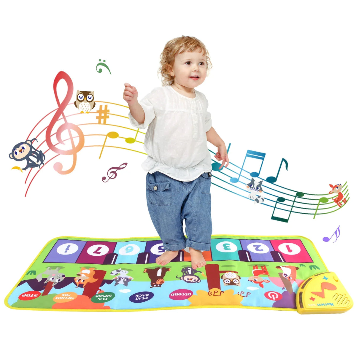 80 Kid Multifunctional Music Piano Mat Toddler Floor Baby Keyboard