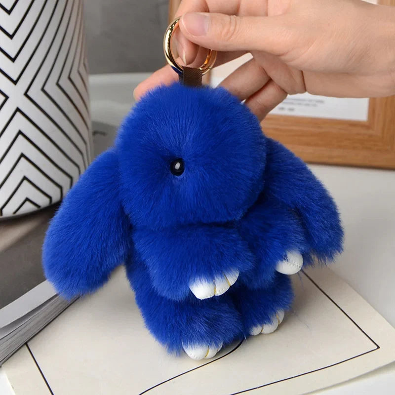 Gifts Rabbit Fur Keychain Women Bag Car Key Chain Pendant Decoration